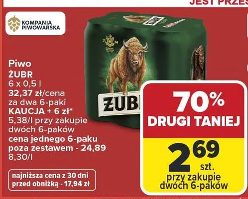 Piwo Żubr promocja w Carrefour