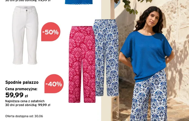 Spodnie palazzo promocja w Tchibo