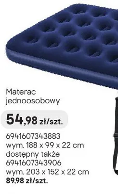 Materac jednoosobowy promocja w Castorama