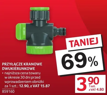 Przyłącze kranowe dwukierunkowe promocja w Selgros