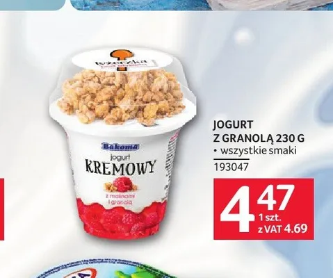 Jogurt z granolą Bakoma Kremowy promocja w Selgros