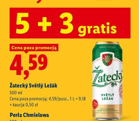 Piwo Žatecký Světlý Ležák promocja w Lidl