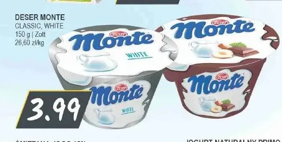 Deser Monte White Zott promocja w Słoneczko