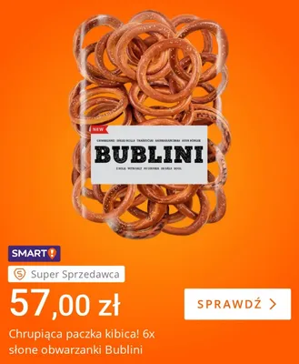 Obwarzanki z solą Bublini 6-pak promocja w Allegro