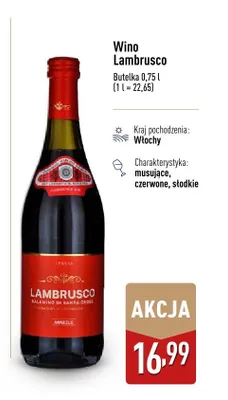 Wino Lambrusco Italia promocja w Aldi