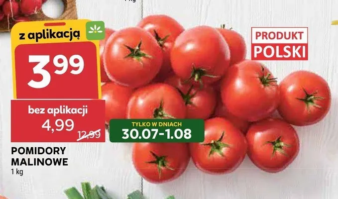 Pomidory malinowe polskie promocja w Stokrotka