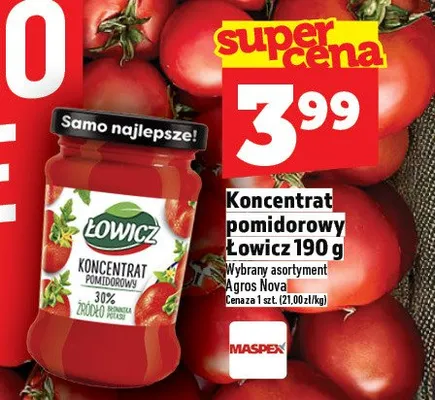 Koncentrat pomidorowy Łowicz promocja w TOPAZ