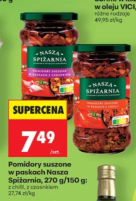Pomidory suszone w paskach z czosnkiem Nasza Spiżarnia promocja w Biedronka
