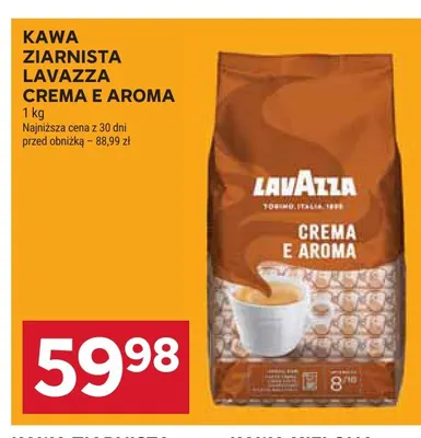 Kawa ziarnista Crema e Aroma Lavazza promocja w Stokrotka
