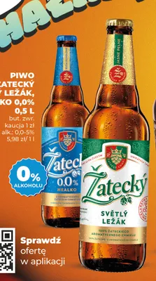 Piwo bezalkoholowe Žatecký Nealko promocja w Duży Ben