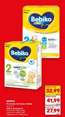 Mleko modyfikowane expert na bazie mleka 2, 3, 4, 5 Bebiko promocja w Kaufland