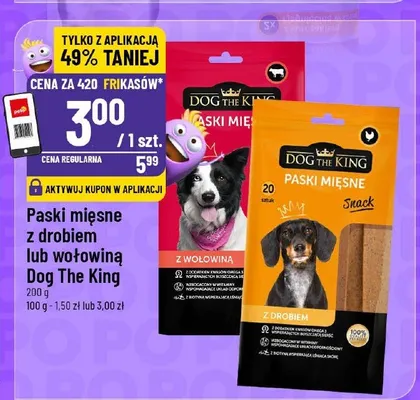 Paski mięsne z drobiem lub wołowiną Snack promocja w POLOmarket