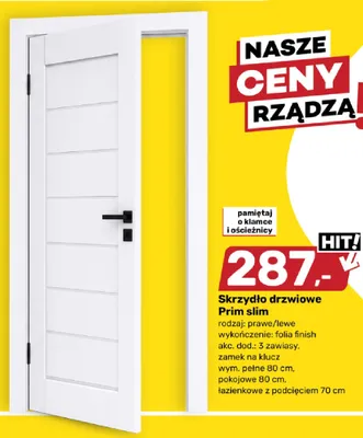 Skrzydło drzwiowe Prim slim promocja w Bricomarche