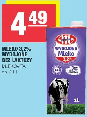 Mleko 3.2% wydojone bez laktozy promocja w SPAR