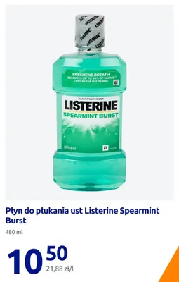 Płyn do płukania ust Listerine Spearmint Burst promocja w Action