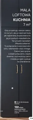 Drzwi do korpusu Atomia czarne wym. 187,5x37,5cm promocja w Castorama