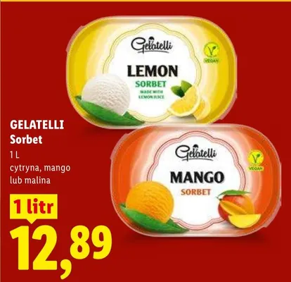 Sorbet cytryna, mango lub malina promocja w Lidl