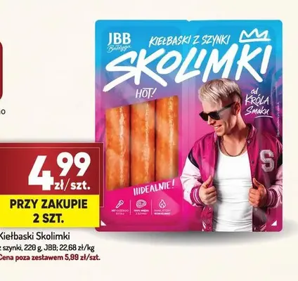 Kiełbaski Skolimki z szynki JBB promocja w Avita