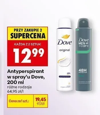 Antyperspirant w sprayu Dove Original promocja w Biedronka