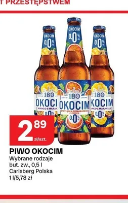 Piwo bezalkoholowe Okocim Grejpfrut z Limonką promocja w Chorten