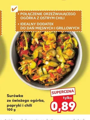 Surówka ze świeżego ogórka, papryki i chili promocja w Kaufland