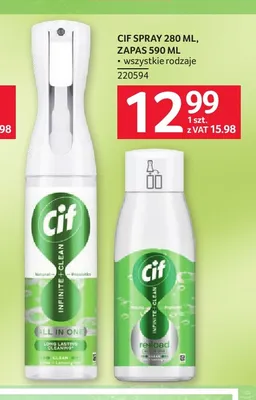 Spray do czyszczenia Cif Infinite Clean promocja w Selgros