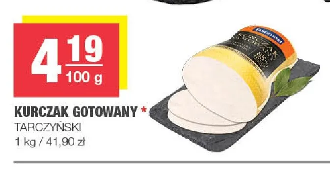 Kurczak gotowany Tarczyński promocja w SPAR