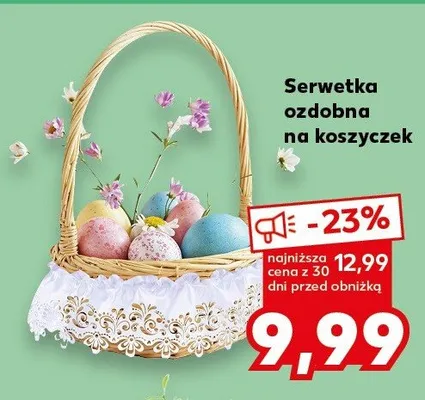 Serwetka ozdobna na koszyczek promocja w Kaufland