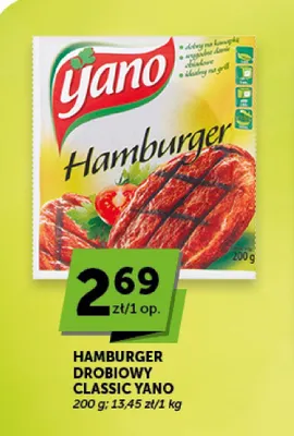 Hamburger drobiowy Classic Yano promocja w Euro Sklep