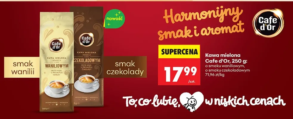 Kawa mielona o smaku waniliowym promocja w Biedronka
