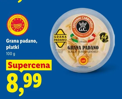 Ser Grana padano, płatki promocja w Lidl