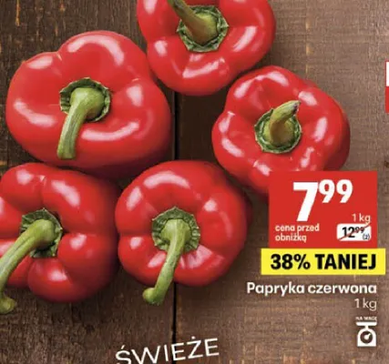 Papryka czerwona promocja w Delikatesy Centrum