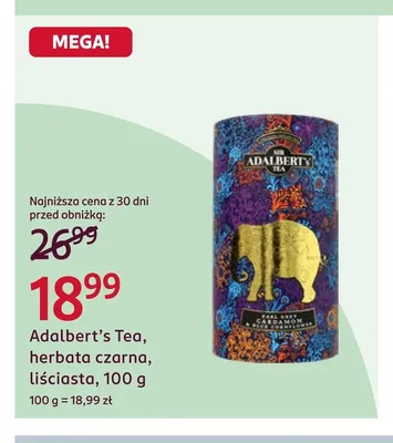 Herbata czarna liściasta Adalbert's Tea promocja w Rossmann
