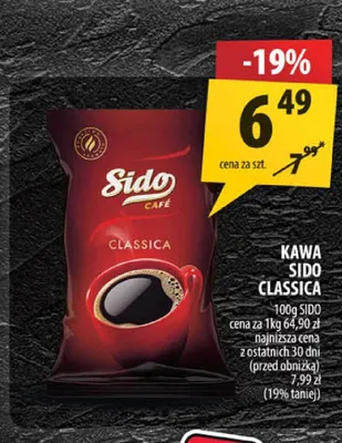 Kawa mielona Sido Classica promocja w Arhelan