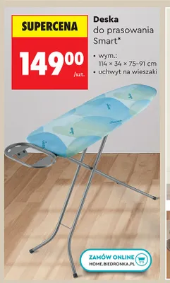 Deska do prasowania Vileda Smart 114x34x75-91cm promocja w Biedronka