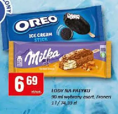 Lody na patyku Oreo Ice Cream Stick promocja w Chorten
