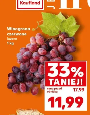 Winogrona czerwone luzem promocja w Kaufland