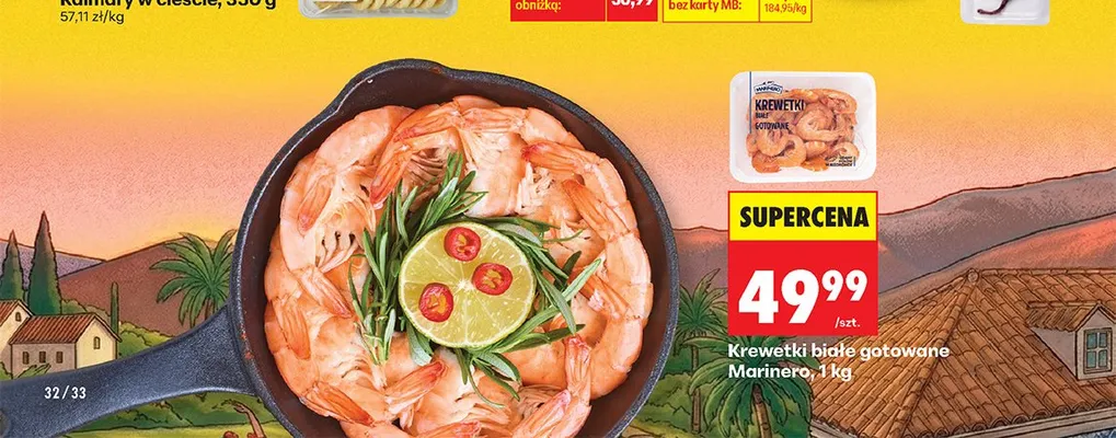 Krewetki białe gotowane Marinero promocja w Biedronka