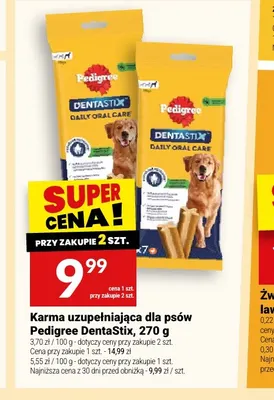 Karma uzupełniająca dla psów Pedigree DentaStix promocja w Twój Market