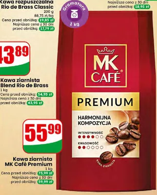 Kawa ziarnista Premium Mk Café promocja w Dino
