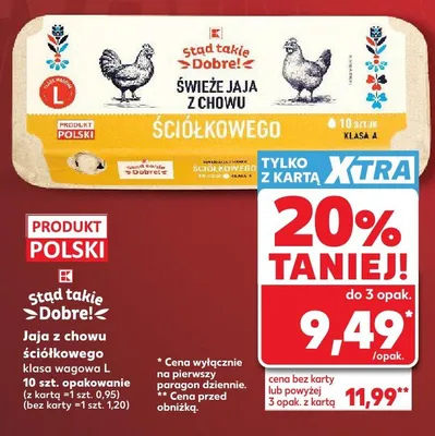 Jaja z chowu ściółkowego Stąd takie Dobre! klasa wagowa L promocja w Kaufland