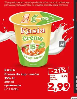 Crema do zup i sosów Kasia 15% promocja w Kaufland