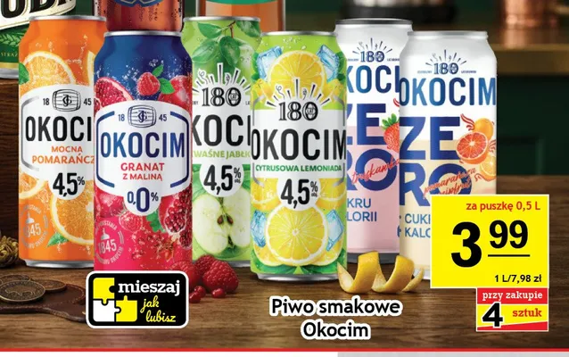 Piwo Okocim Kwaśne Jabłko promocja w Gram Market