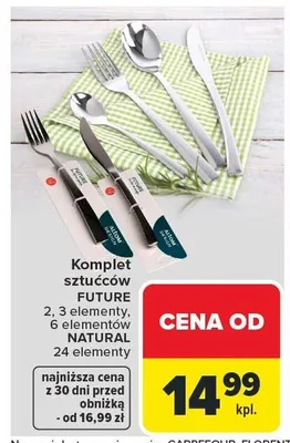 Komplet sztućców FUTURE 2, 3 elementy, 6 elementów NATURAL 24 elementy promocja w Carrefour