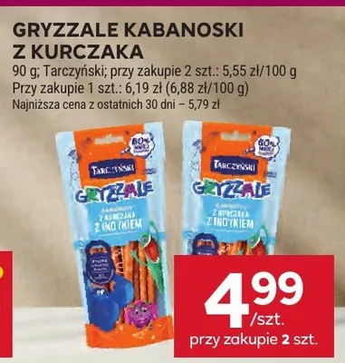 Gryzzale Kabanoski z kurczaka Tarczyński promocja w Stokrotka