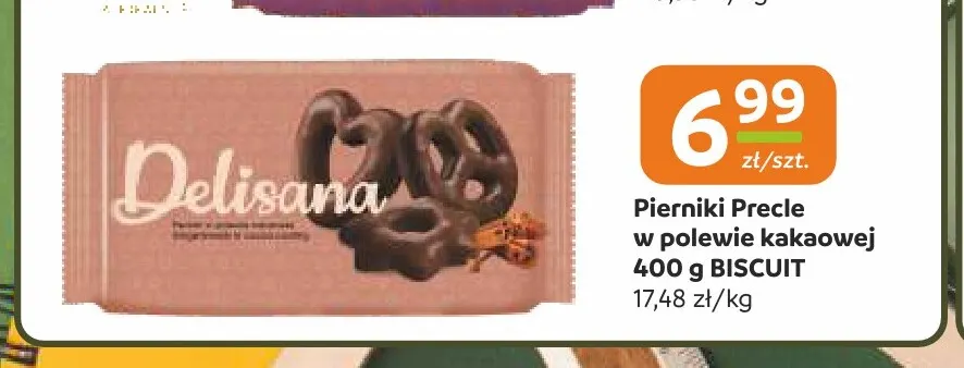 Pierniki precle w polewie kakaowej Delisana promocja w Społem Częstochowa