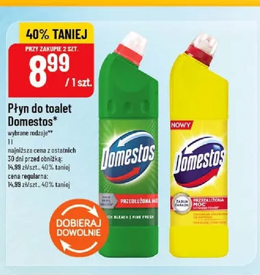 Płyn do toalet Domestos Extended Power promocja w POLOmarket