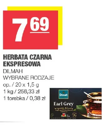 Herbata czarna ekspresowa Dilmah promocja w SPAR