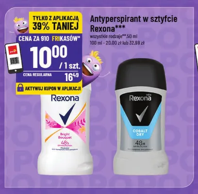 Antyperspirant w sztyfcie Rexona Men Cobalt Dry promocja w POLOmarket