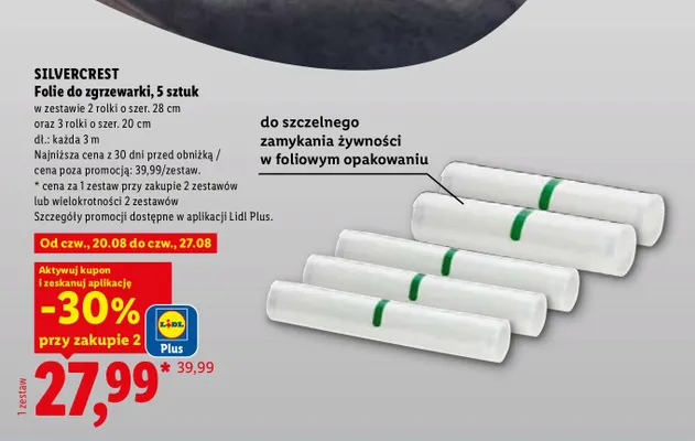 Folie do zgrzewarki Silvercrest promocja w Lidl